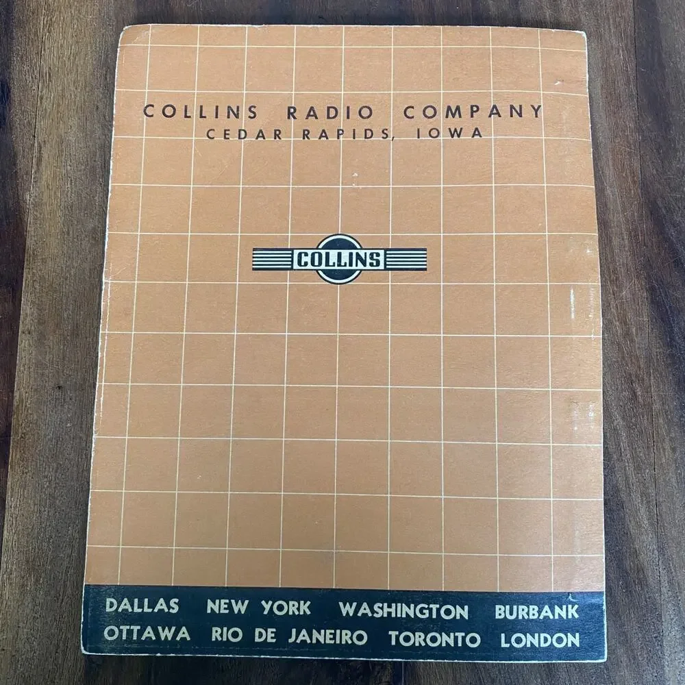 Collins Radio Company 75A-4 Amateur Receiver Instruction Book Manual Vintage